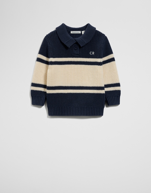 Country Road - Stripe Collared Knit