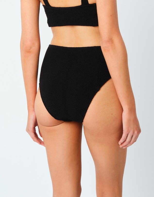 UNE PIECE - High-Waisted Crinkle Cut Bikini Bottoms