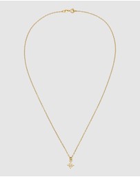 Elli Jewelry - Necklace Crystal Star 925 Sterling Silver Gold-Plated