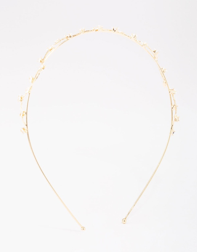 Lovisa - Gold Cubic Zirconia Dainty Vine Headband
