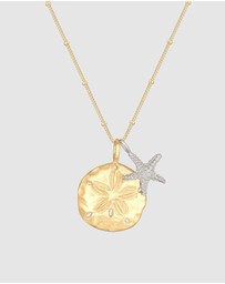 Elli Jewelry - Necklace Flower 925 Sterling Silver Gold-Plated