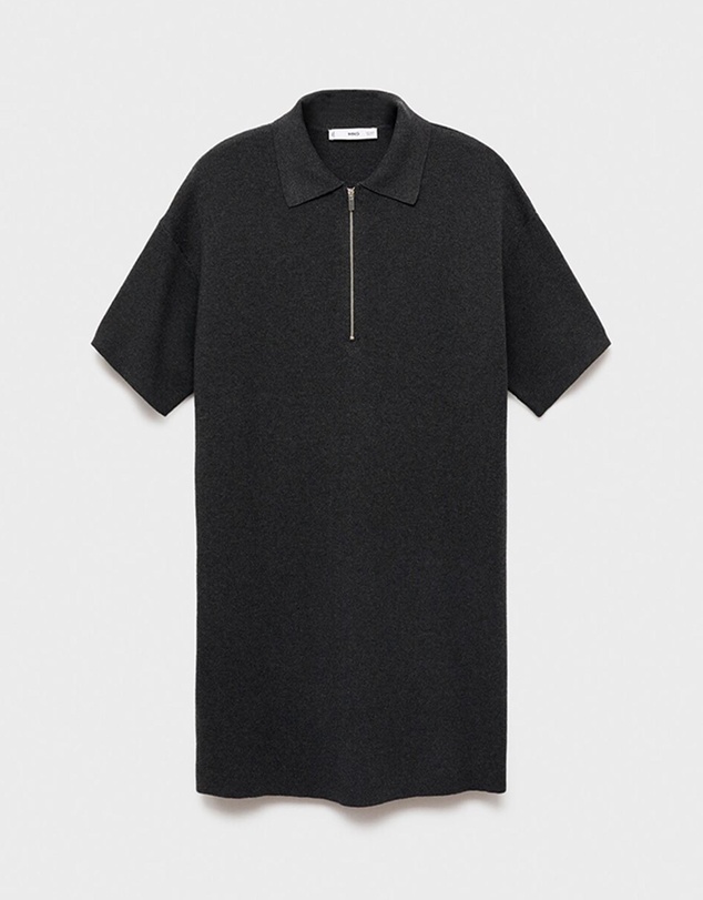 M.N.G - Knitted Dress With Polo Neck