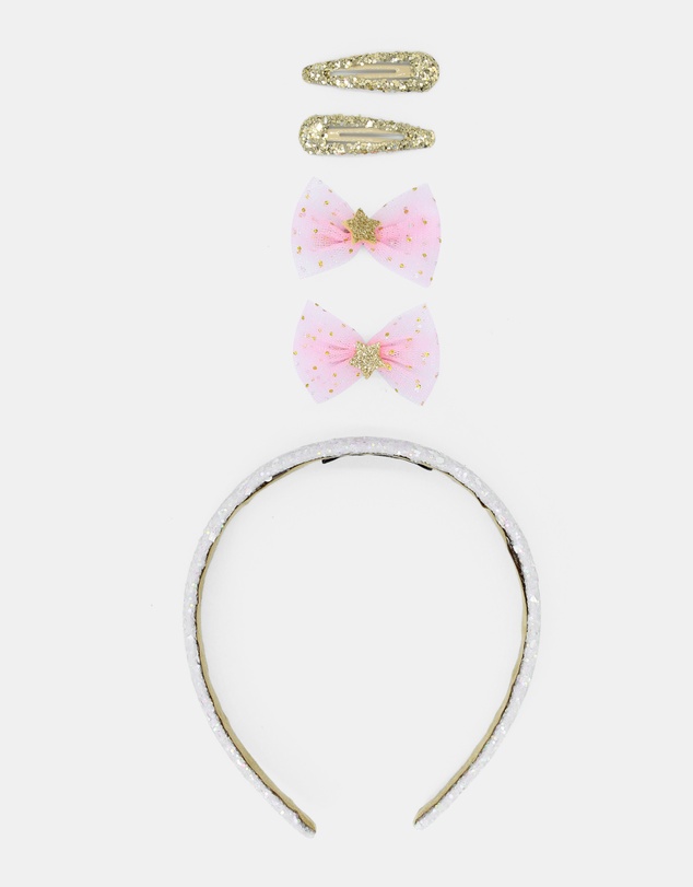 Morgan & Taylor - Noel Kids Clip Set in Sparkling Pink and Gold