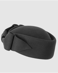 Max Alexander - Felt Black Pillbox Hat