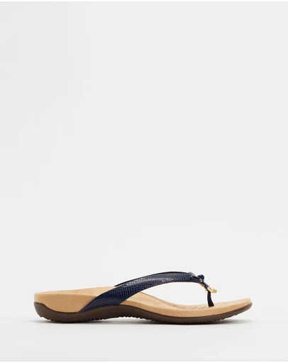 Vionic - Bella Toe Post Sandal - Navy Lizard