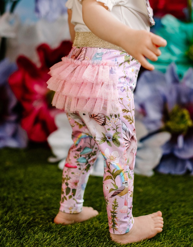 Fleur Harris - 'Fairyland' Fabulous Frilled Legging in Pink Lavender