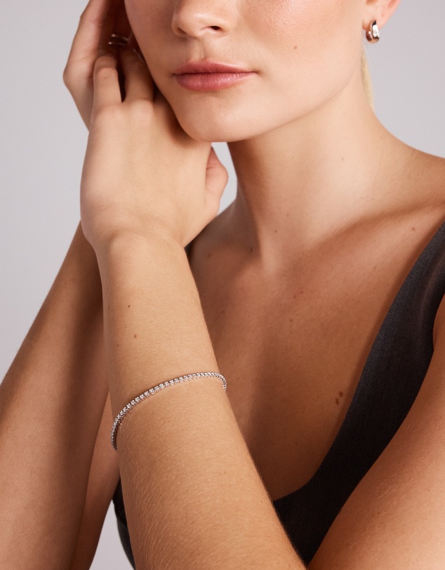 Michael Hill - 1.00 Carat TW Laboratory-Grown Diamond Tennis Bracelet in Sterling Silver