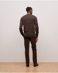 Trenery - Merino Classic Crew in Espresso