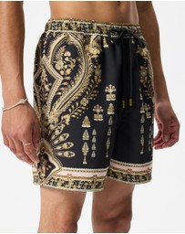 Camilla - Mid Length Boardshort With Elastic Waist