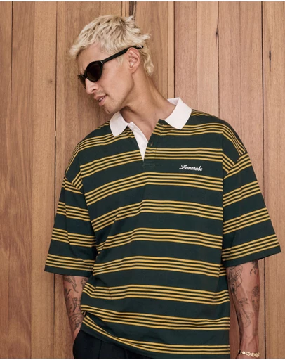 Zanerobe - Box Crop Polo Green/Gold