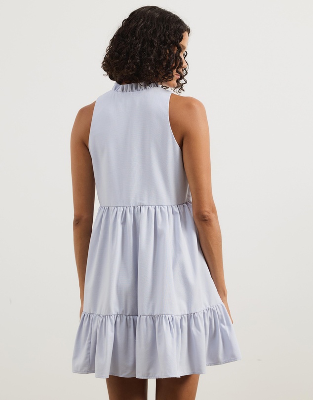 Atmos&Here - Aylah Tiered Linen Blend Mini Dress