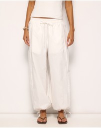 AERE - Ember Cotton Elasticated Barrel Leg Pants