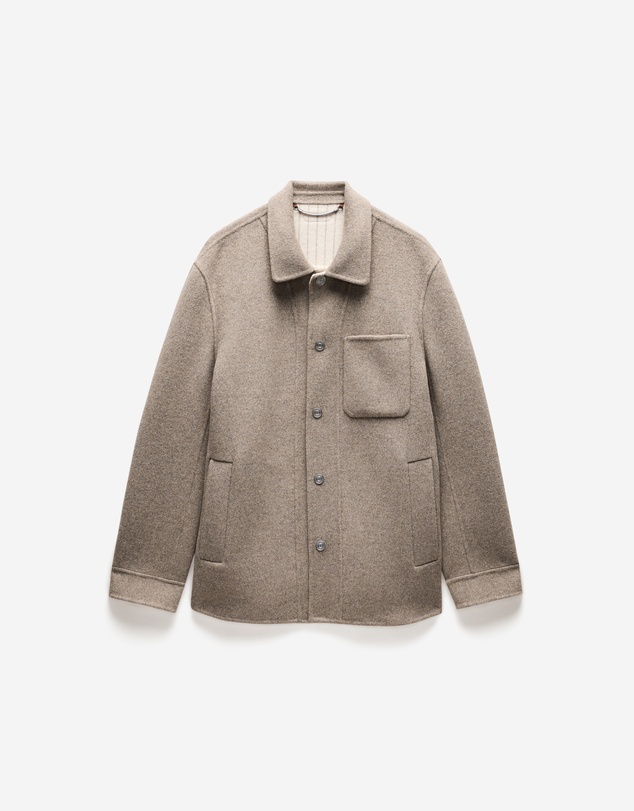 Calibre - Double Faced Wool Shirt Jacket Sepia