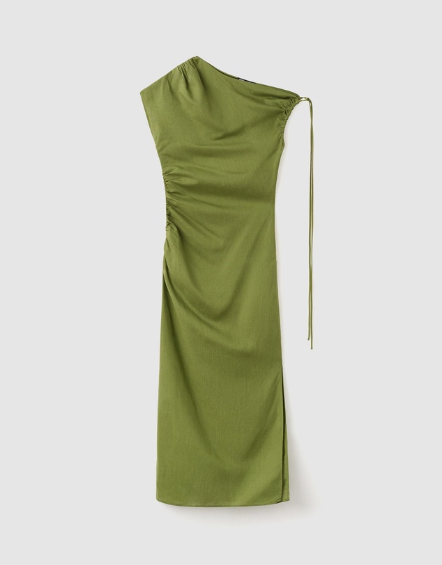 M.N.G - Asymmetric Side Ruched Dress