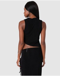 EDIKTED - Goldie Asymmetric Cut Out Top
