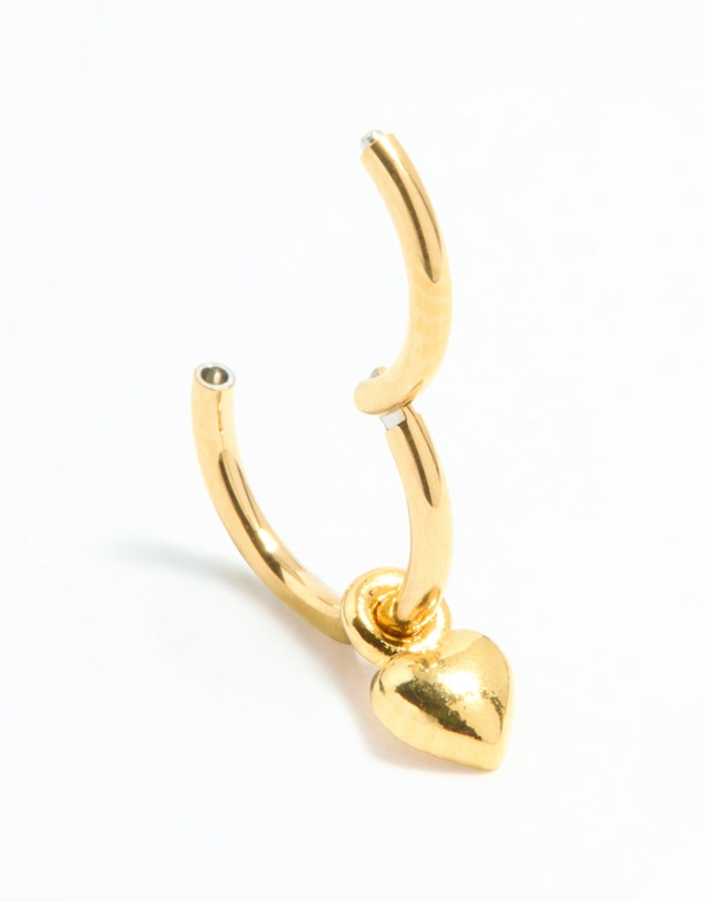 Lovisa - Gold Plated Surgical Steel Micro Heart Clicker