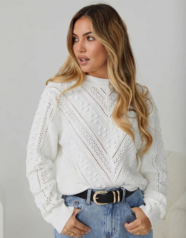 Esther & Co - Rheane Knit - White