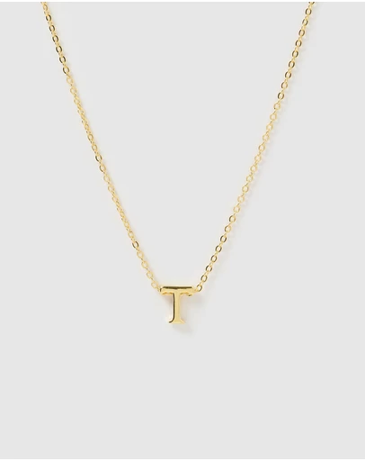 Izoa - Kids Alphabet Letter T Necklace