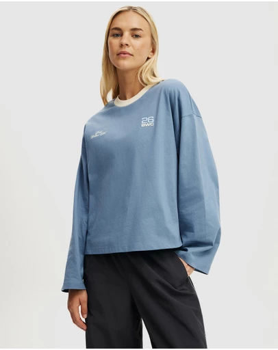 Cotton On Body Active - Long Sleeve Graphic Crew Tee