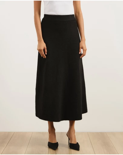 Atmos&Here - Katie Wool Blend Knitted Skirt