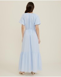 The Fated - Paisley Belted Maxi Dress