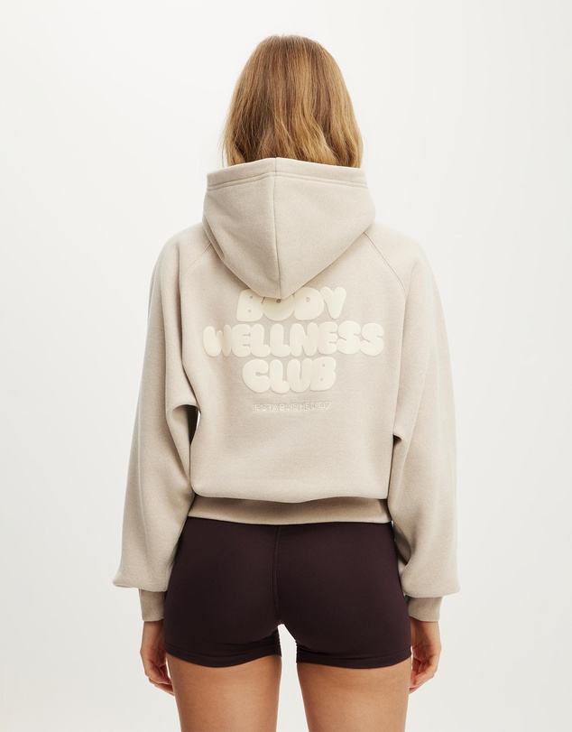 Cotton On Body Active - Plush Premium Graphic Raglan Hoodie