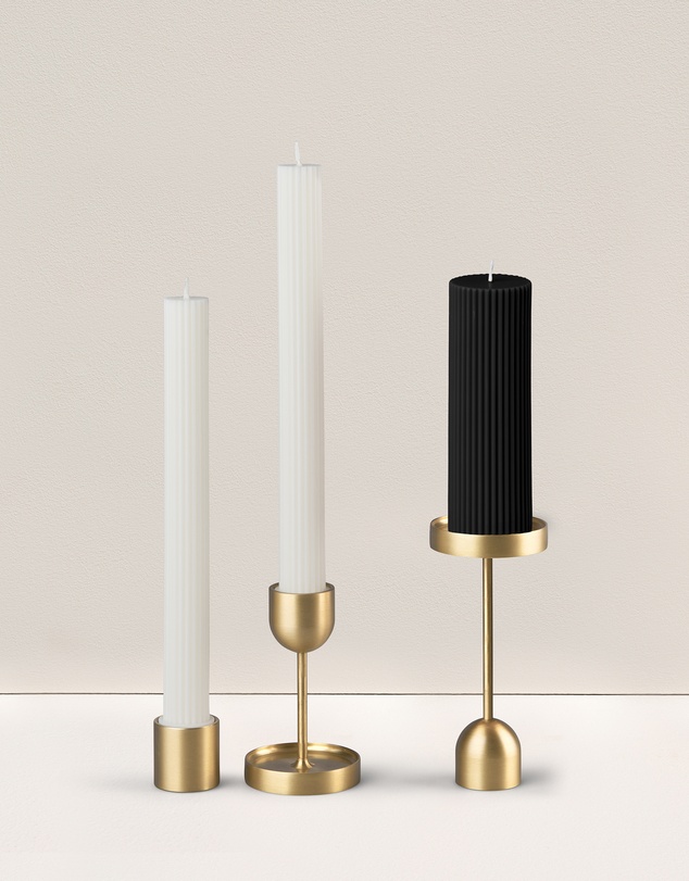 Black Blaze - Wide Column Pillar Candle