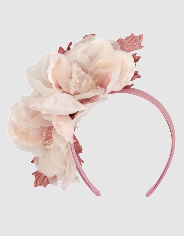 Fillies Collection - Large Dusty Pink Flowers Headband