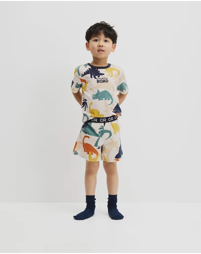 Country Road - Australian Cotton Short Sleeve Dino Pyjama Set