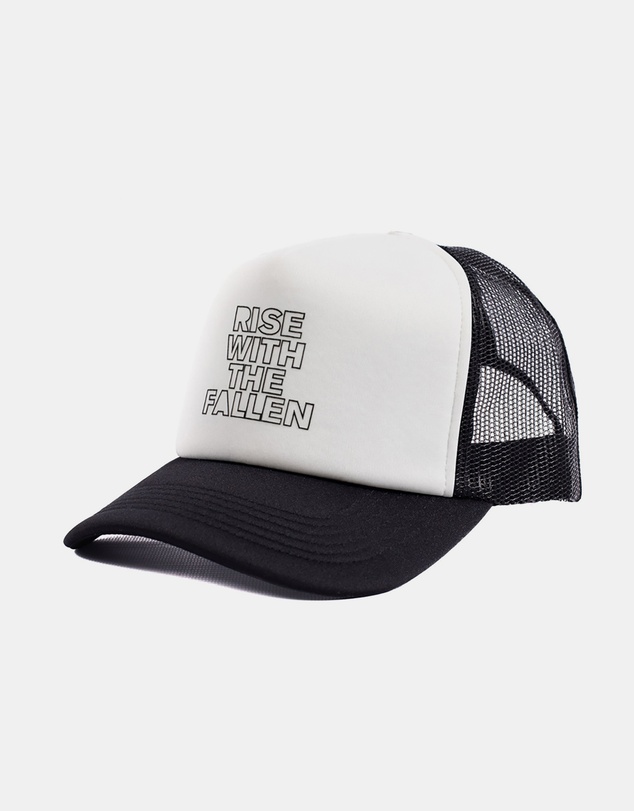 Fallen Footwear - Fallen Footwear Rwtf Hat Flat Visor Printed Logo - White/Black