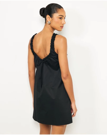 AERE - Vaila Cotton Mini Shift Dress