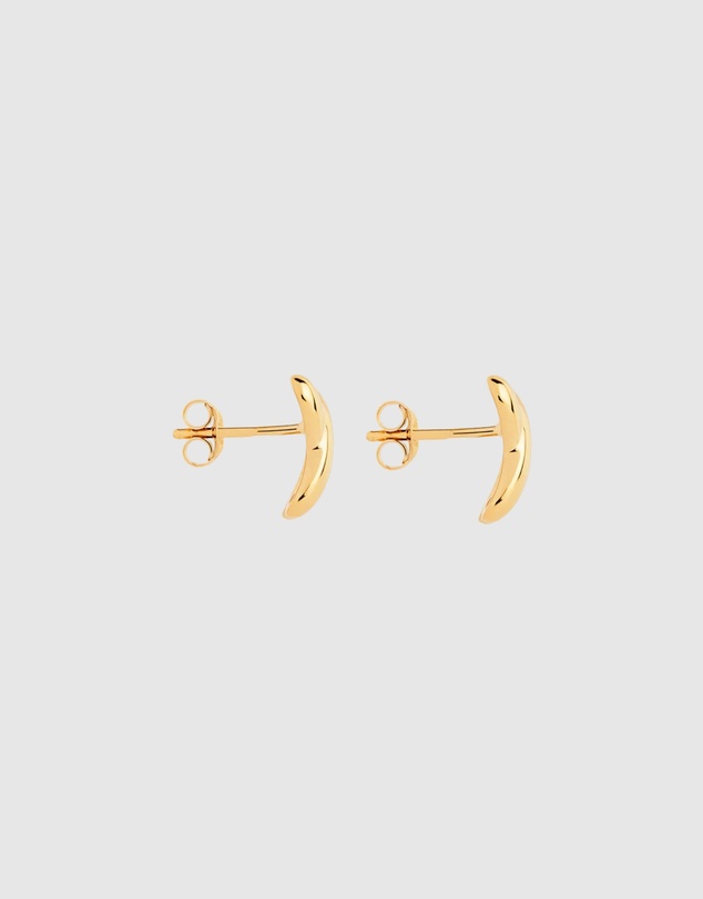 Najo - Bisous Yellow Gold Stud Earrings