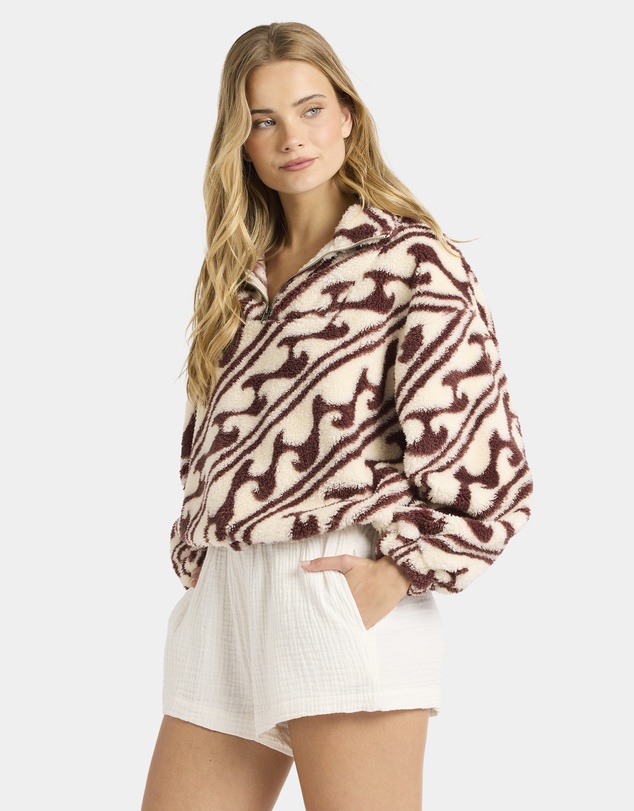 Billabong - Womens Dark Wave Half Zip Fleece Top