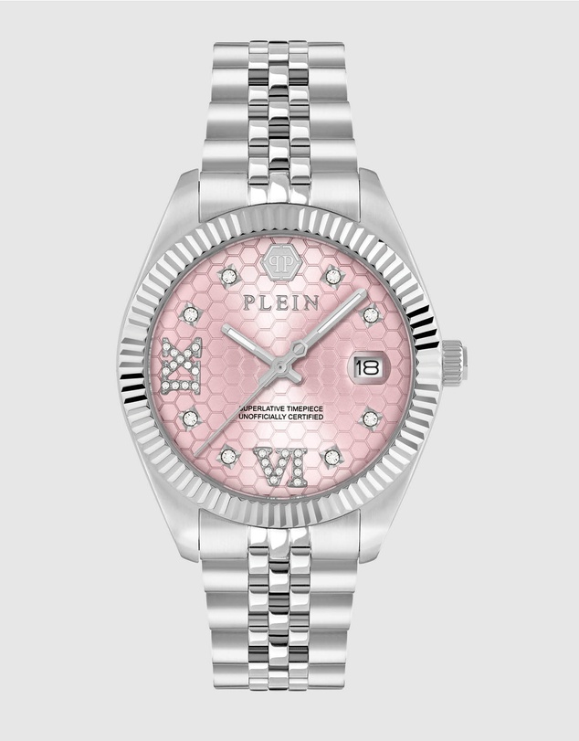 Philipp Plein - Date Superlative 34mm Silver-Tone Analogue