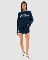 Splits59 - Andie Oversized Fleece Varsity Graphic Sweatshirt