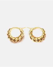 Ichu - Croissant Twist Hoop Gold