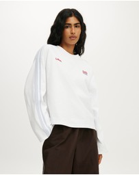 Cotton On Body Active - Long Sleeve Graphic Crew Tee