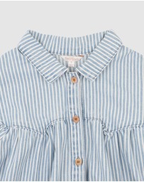 Fox & Finch - Winter Vacay Stripe Denim Dress - Kids