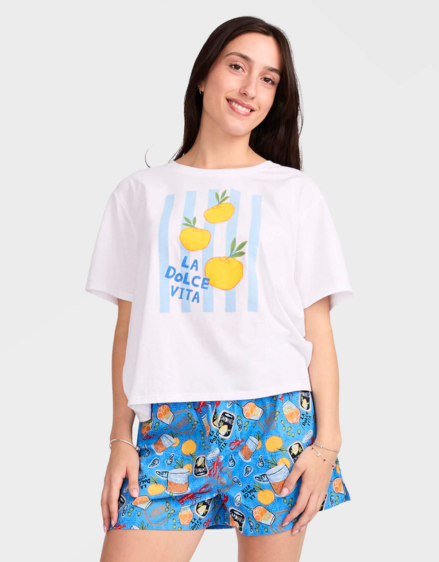 Mitch Dowd - Mitchdowd La Dolce Vita Cotton Pyjama Set