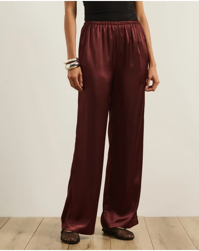 Atmos&Here - Saffron Satin Pants