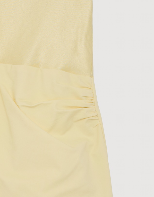 Revibe - Repaired Shona Joy Dillon Contrast Draped Cowl Mini Dress - AU 10
