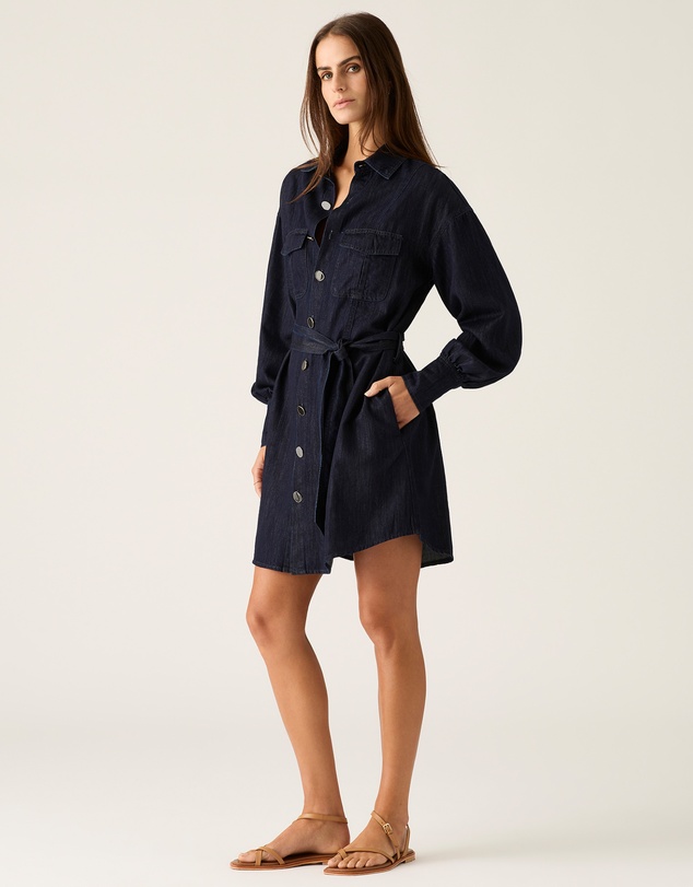 MOS The Label - Ana Denim Shirt Mini Dress