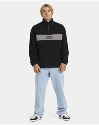 Quiksilver - Mens Mercury Panel 1/4 Zip Fleece Jumper