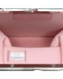 Pre-Loved by Azura Reborn - Pre-Loved Lambskin and Acrylic Kiss Clutch with Chain