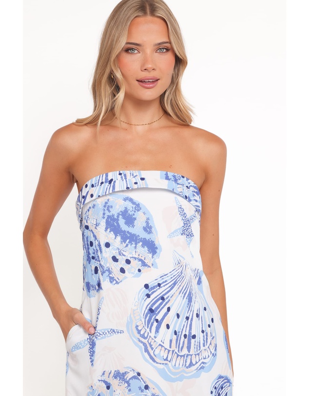 Petal & Pup - Peregian Strapless Maxi Dress - Blue Seashells