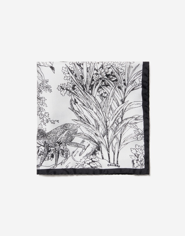 Calibre - Monkey Business Pocket Square White Combo