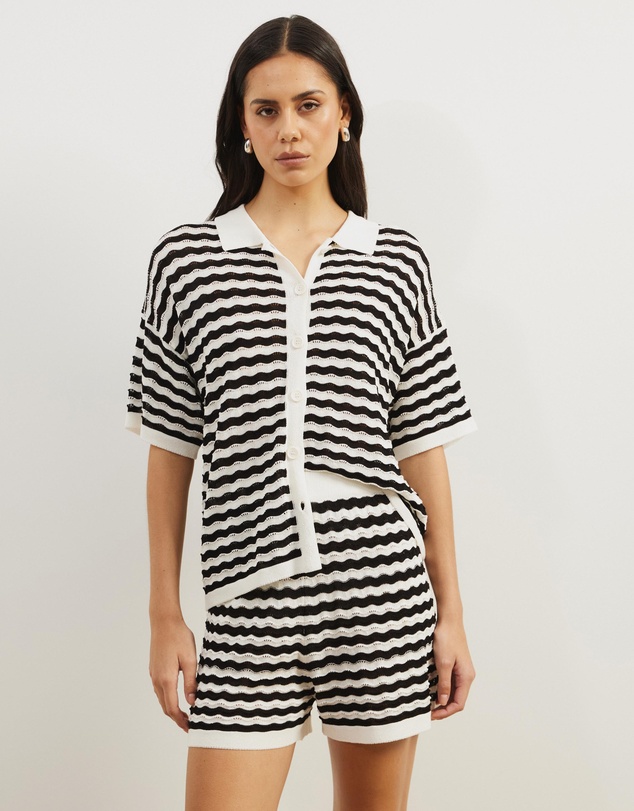 Atmos&Here - Bree Stripe Knit Top