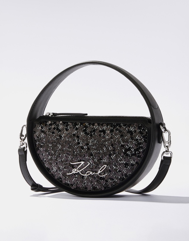 Karl Lagerfeld - K/Signature Sequin Round Crossbody Bag