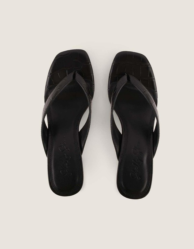 Shelly Shen - Pia High Sandals Black Croc