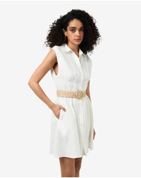 Forcast - Ami Linen Mini Beach Dress